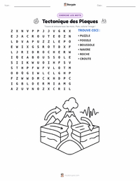 Aperçu de la feuille de travail imprimable Tectonique des plaques