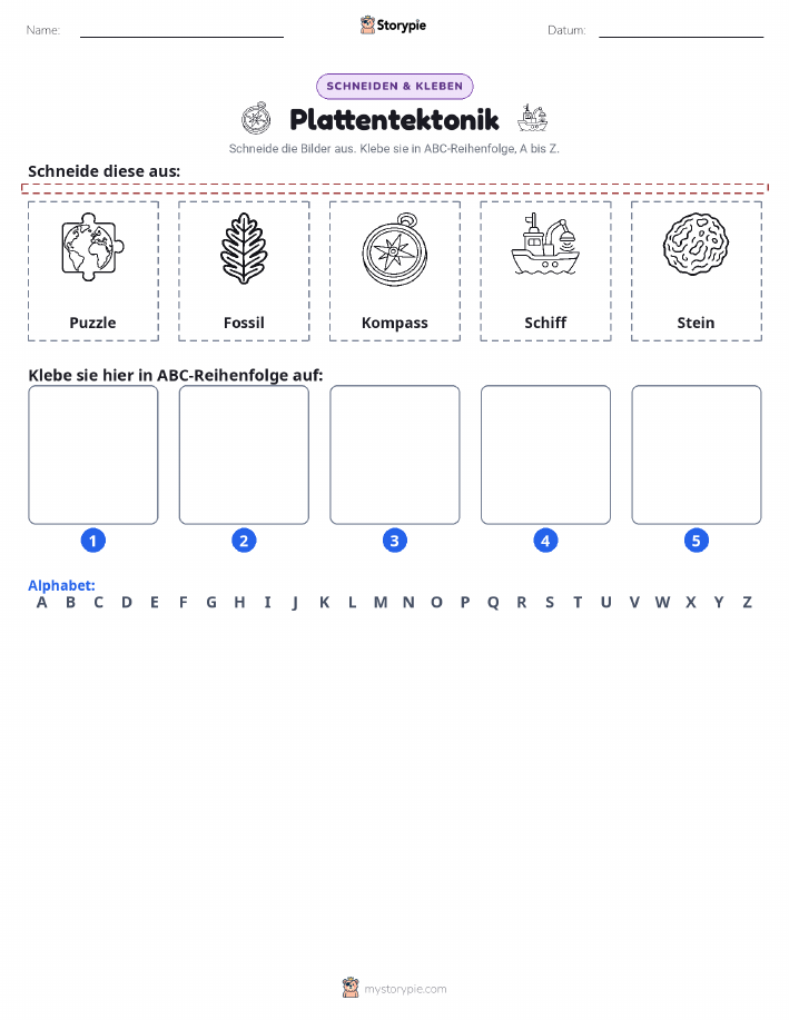 Schneiden & Einfügen Alphabet