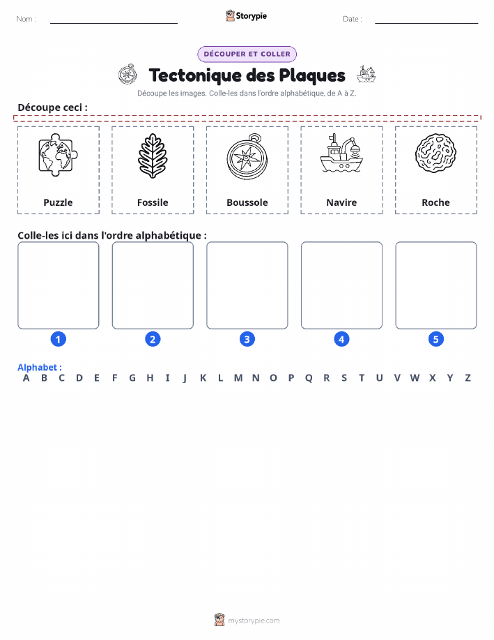 Découper & Coller l'Alphabet