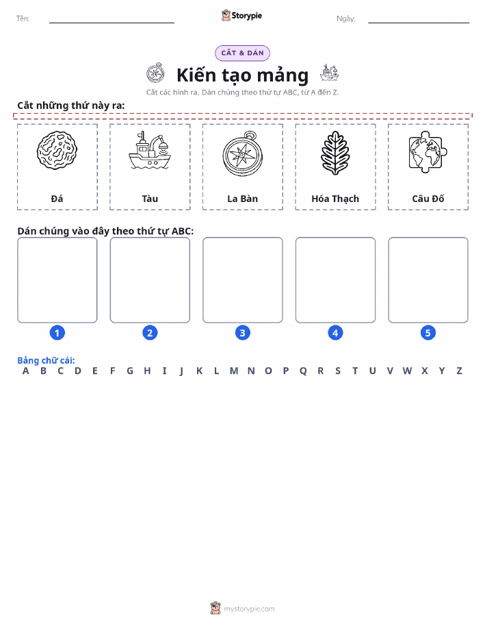 Cắt & Dán Chữ Cái