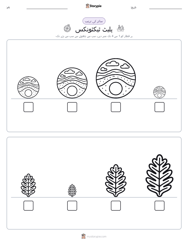 سائز کی ترتیب