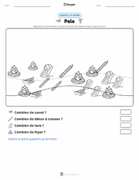 Aperçu de la feuille de travail imprimable Pele - Hawaïenne