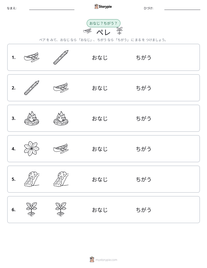 同じか違うか