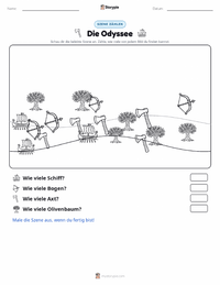 Die Odyssee druckbare Arbeitsblatt Vorschau