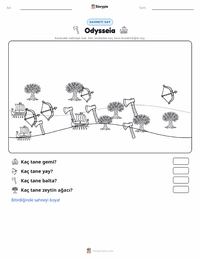 Odysseia yazdırılabilir çalışma sayfası önizlemesi