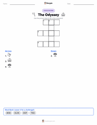 The Odyssey printable worksheet preview