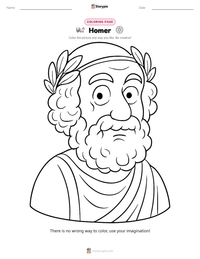 Homer printable worksheet preview
