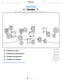 Aperçu de la feuille de travail imprimable Homère