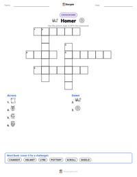 Homer printable worksheet preview