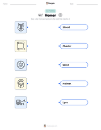 Homer printable worksheet preview