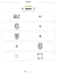 Homer printable worksheet preview