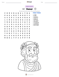Homer printable worksheet preview