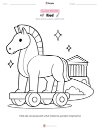 Halaman mewarnai Iliad untuk anak-anak