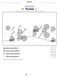 The Iliad printable worksheet preview