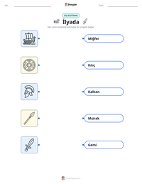 İlyada çocuklar için yazdırılabilir çalışma sayfası