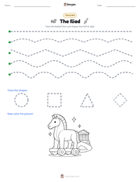 The Iliad printable worksheet preview