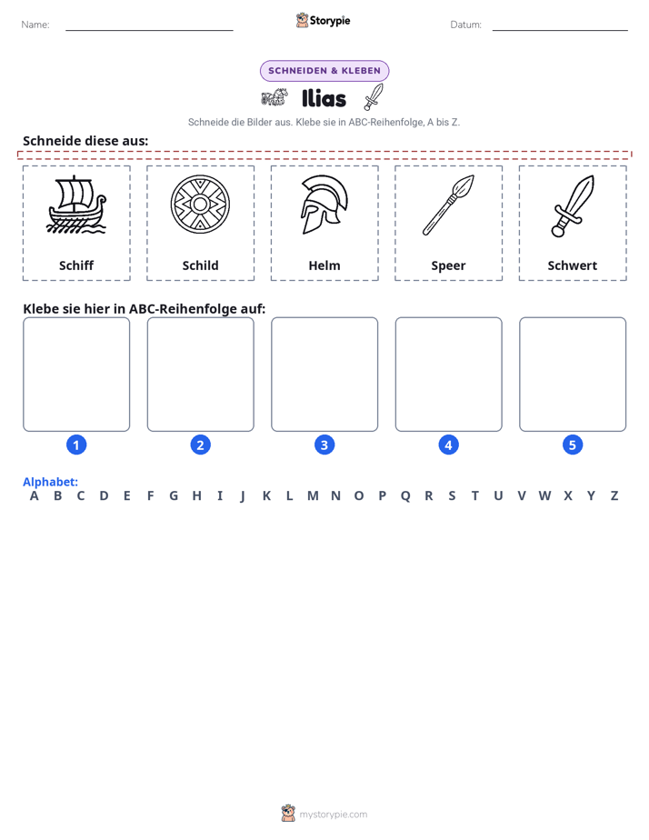 Schneiden & Einfügen Alphabet