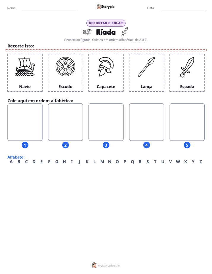 Recortar & Colar Alfabeto