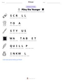 Pliny the Younger printable worksheet preview