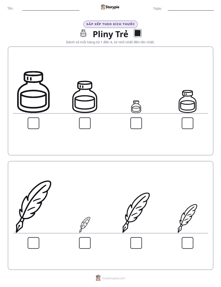 Thứ Tự Kích Thước
