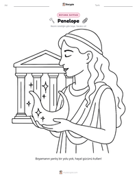 Penelope yazdırılabilir çalışma sayfası önizlemesi