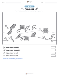 Penelope printable worksheet preview