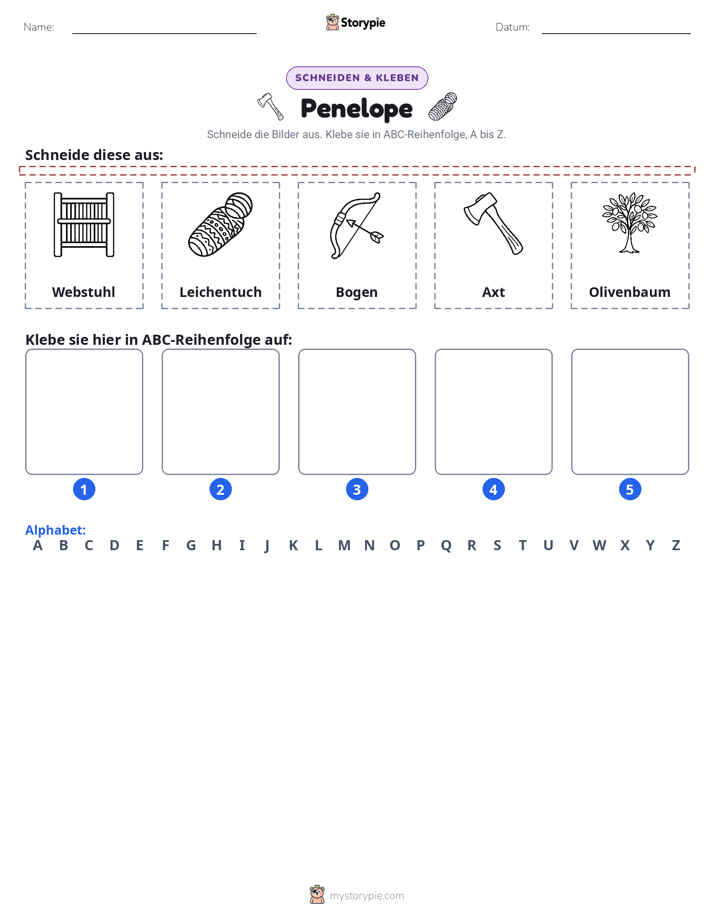 Schneiden & Einfügen Alphabet