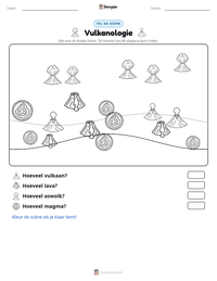 Vulkanologie afdrukbare werkblad voorbeeld