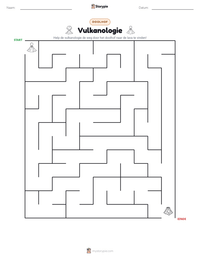 Vulkanologie afdrukbare werkblad voorbeeld