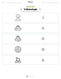 Vulkanologie afdrukbare werkblad voorbeeld