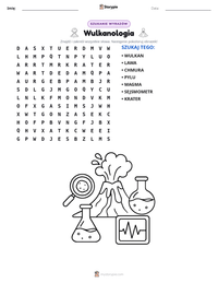 Podgląd drukowalnego arkusza ćwiczeń Wulkanologia