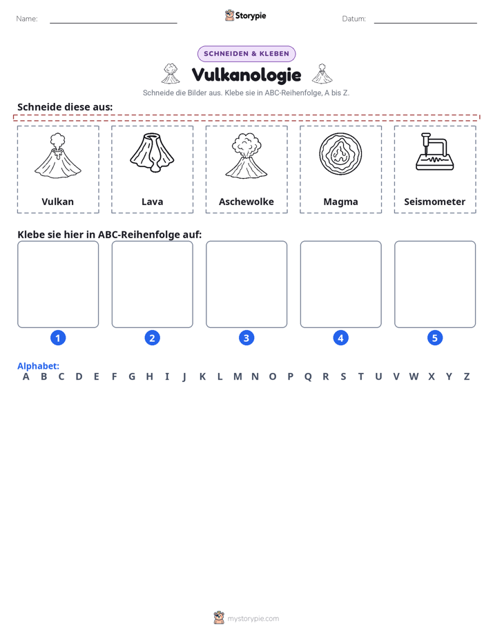 Schneiden & Einfügen Alphabet