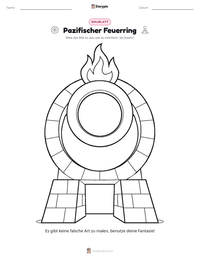 Pazifischer Feuerring druckbare Arbeitsblatt Vorschau