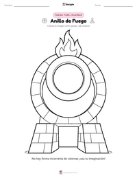 Vista previa de la hoja de trabajo imprimible de Anillo de Fuego