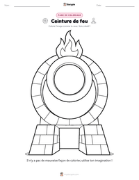 Aperçu de la feuille de travail imprimable Ceinture de feu