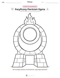 Podgląd drukowalnego arkusza ćwiczeń Pacyficzny Pierścień Ognia
