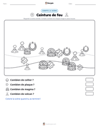 Aperçu de la feuille de travail imprimable Ceinture de feu