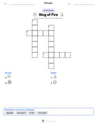 Ring of Fire printable worksheet preview