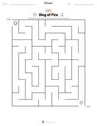 Ring of Fire printable worksheet preview