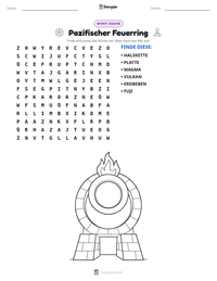 Pazifischer Feuerring druckbare Arbeitsblatt Vorschau