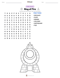 Ring of Fire printable worksheet preview