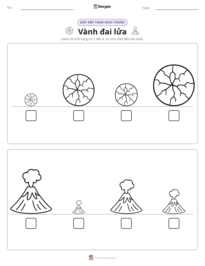 Thứ Tự Kích Thước