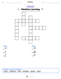 Machine Learning printable worksheet preview