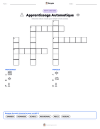 Aperçu de la feuille de travail imprimable Apprentissage Automatique