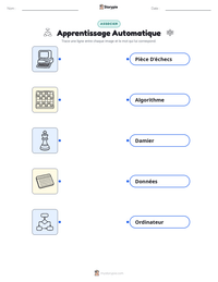 Aperçu de la feuille de travail imprimable Apprentissage Automatique