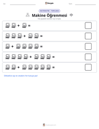 Makine Öğrenmesi yazdırılabilir çalışma sayfası önizlemesi