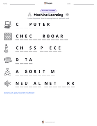 Machine Learning printable worksheet preview