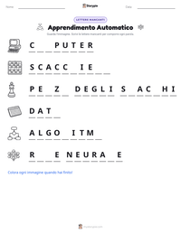 Anteprima della scheda stampabile di Apprendimento Automatico