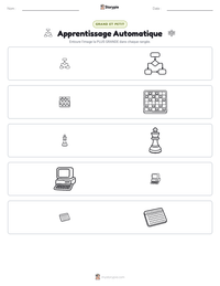 Aperçu de la feuille de travail imprimable Apprentissage Automatique