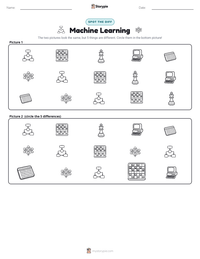 Machine Learning printable worksheet preview